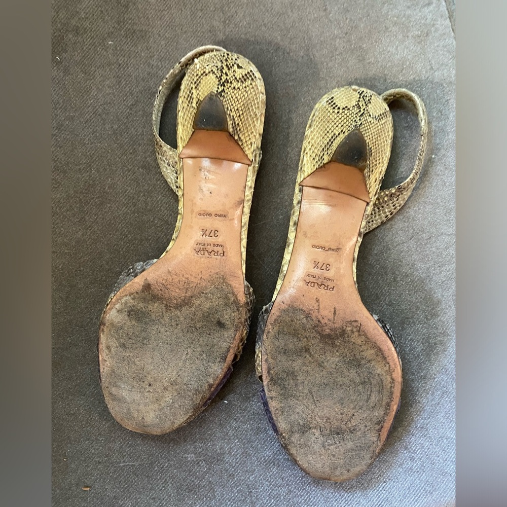 Prada Gorgeous Python Sandal 37 1/2 - image 7